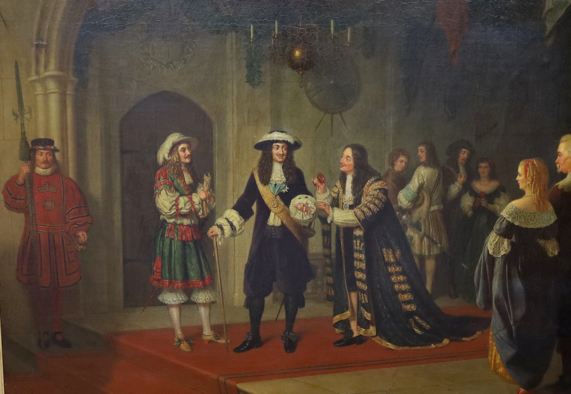 John Watkins Chapman RA (English, 1832-1903), Charles II at the Guildhall, oil on canvas, 86 x 121cm
